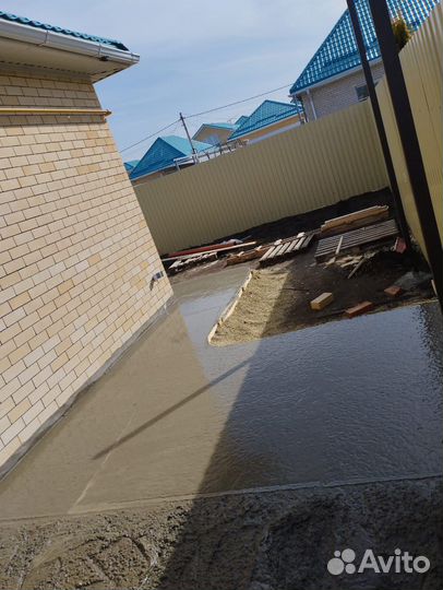 Бетонные работы отмостка фундамент площадка забор