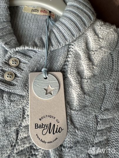 Вязаный комбинезон для мальчика 80