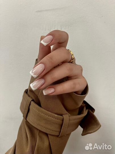 Маникюр наращивание покрытие гель-лаком