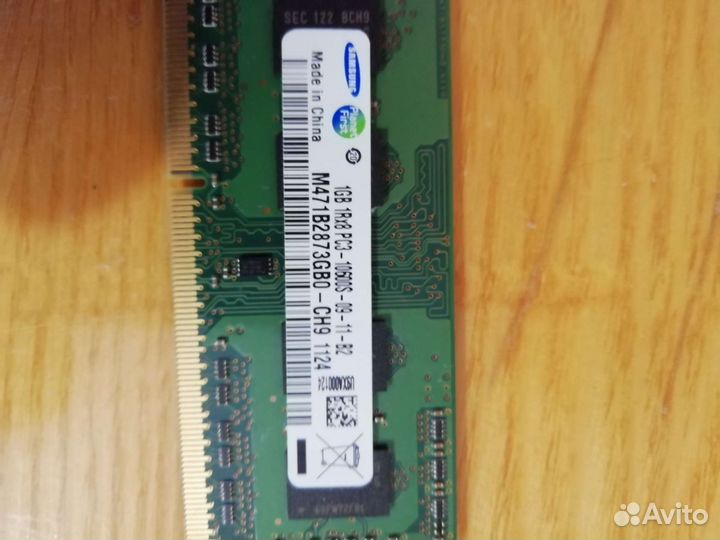 Оперативная память Samsung 1 Гб доя ноутбука