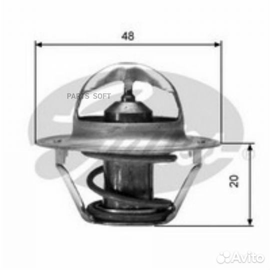 Gates TH00391G2 TH00391G2 Теpмостат VW polo 1 0-1 3 83-94 gates Теpмостат VW polo 1 0-1 3 83-94