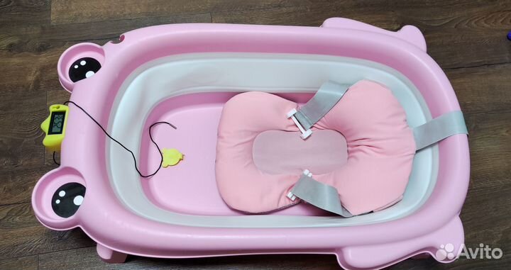 Ванночка для купания складная с термометром