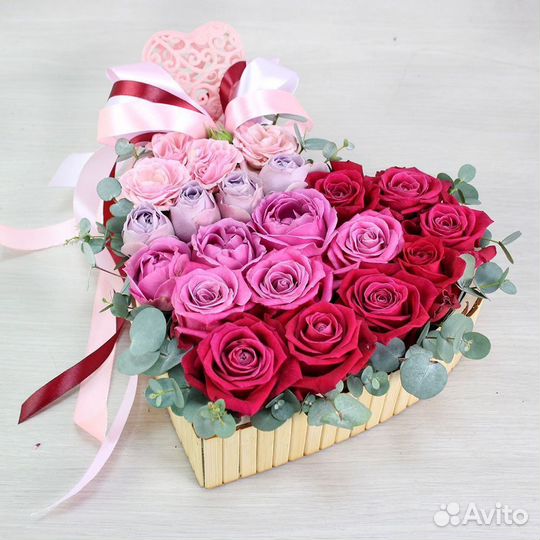 Сердце из роз