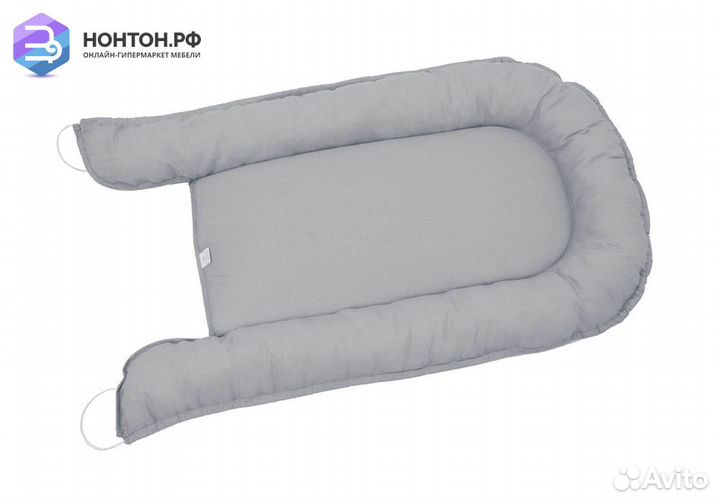 Бортик детский Гнездышко Polini kids звезды серый