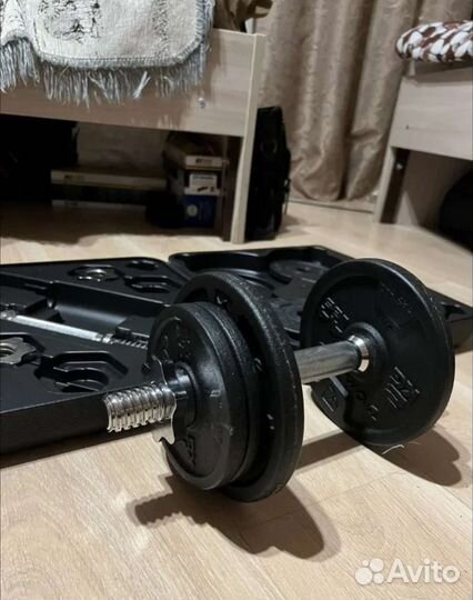 2 гантели по 10 кг в кейсе