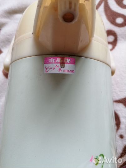 Термос стекло 2л с помпой