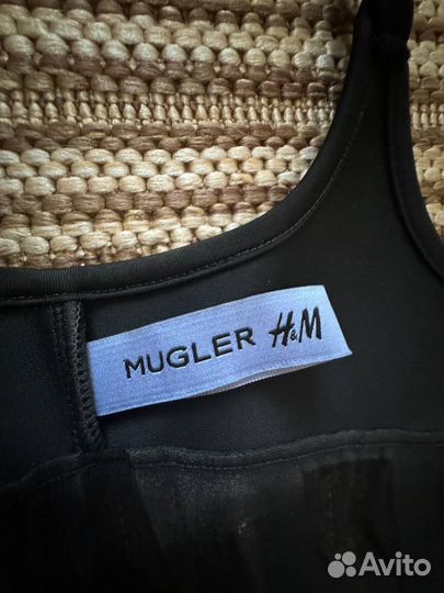 Черный корсет mugler