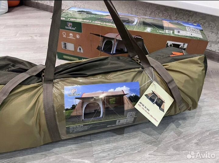 Палатка четырехместная с шатром
