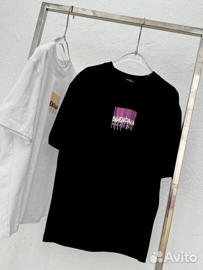 Черные оверс айз футболки Balenciaga унисекс