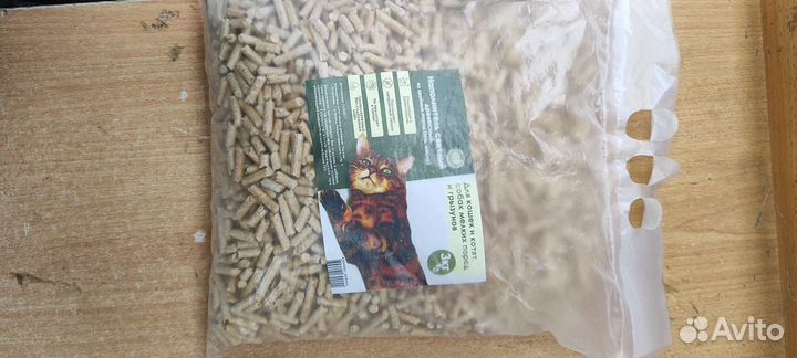 Наполнитель для кошачьего туалета древесный