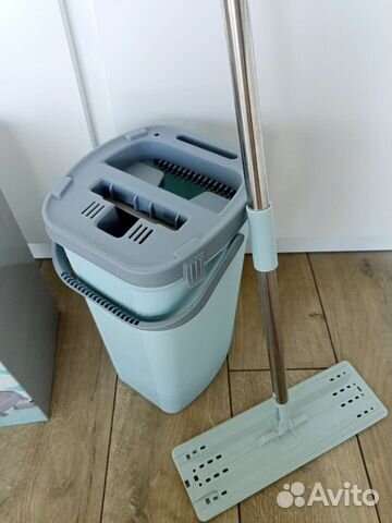 Швабра с ведром и отжимом новая