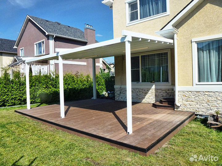 Навес для дачи, пергола, маркиза