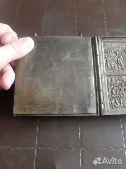 Икона складень старинная