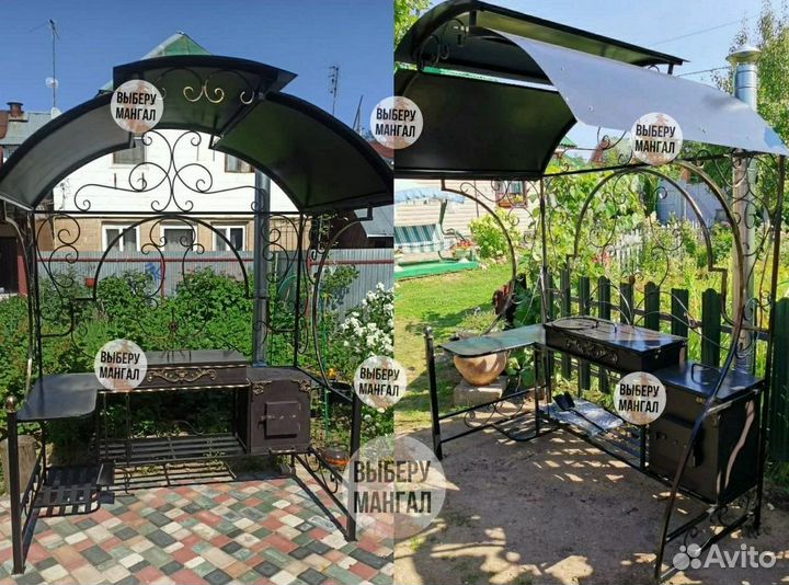 Мангал с крышей