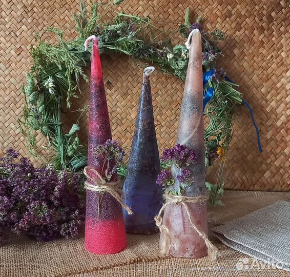 Свечи восковые из трав