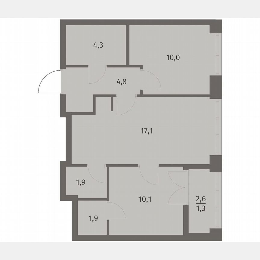 2-к. квартира, 51,4 м², 9/11 эт.