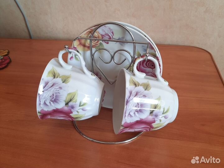 Набор чашек кофейных сервантное хранение