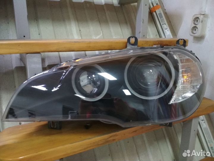 BMW X5 чистка фар, замена линз