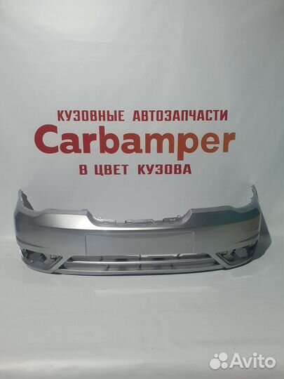 Передний бампер на Daewoo Nexia 150 серебро
