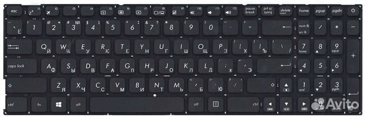 Клавиатура Asus R541SC чёрная, OEM