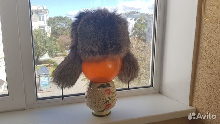 Шапка мужская из чернобурки