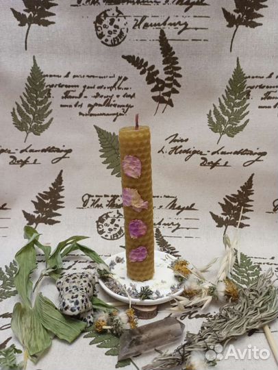 Свеча вощина роза и жасмин