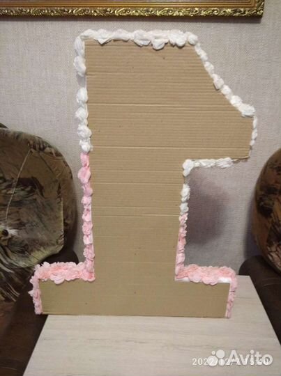 Цифра 1 на годик девочке