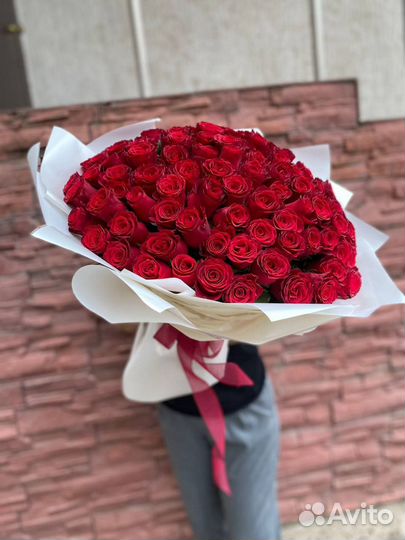 Букет из красных роз премиум класса