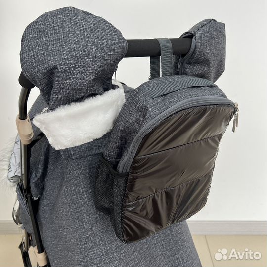 Санки коляска Galaxy Glory Gloss черный