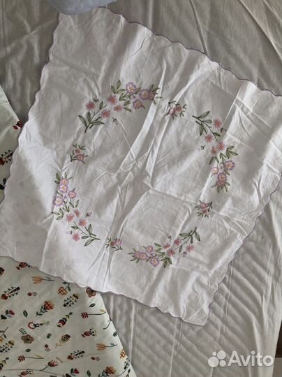 Винтажные салфетки с ручной вышивкой