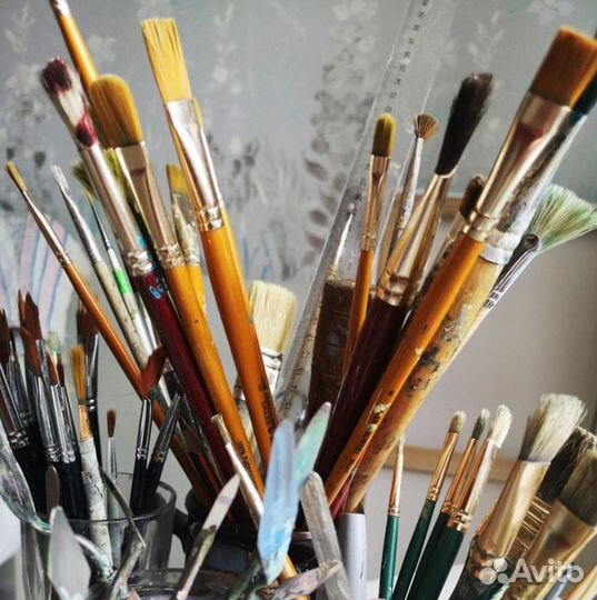 Картина маслом Полевой букет холст 30 на 24 см