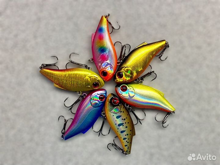 Топ вибы набор 6 шт на форель 50мм 7гр