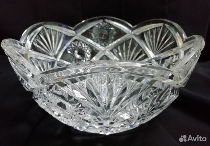 Ваза хрустальная СССР Диаметр 25 см