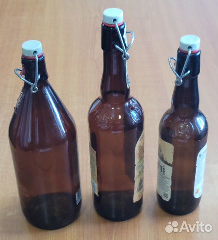 Бутылки 0,5л, 0,75л, 1,0л. с бугельной пробкой