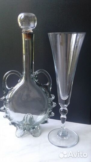 Старое стекло сосуд 19 60 е годы