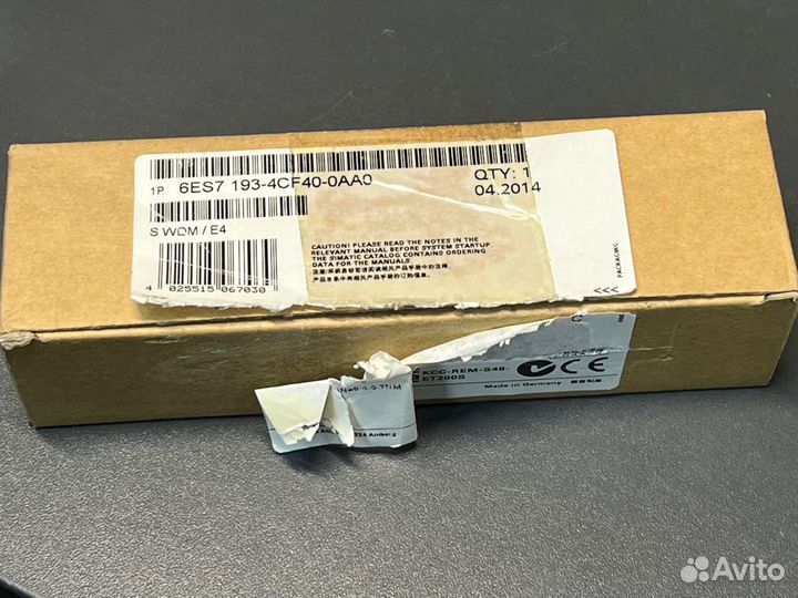 Siemens 6ES7 193-4CF40-0AA0 новый, 2 шт