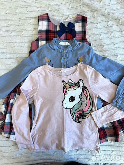 Пакет вещей для девочки 134, 140 9 штук