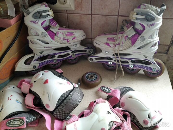 Ролики раздвижные 31-36 размер