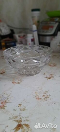 Салатник хрустальный СССР тяжелый