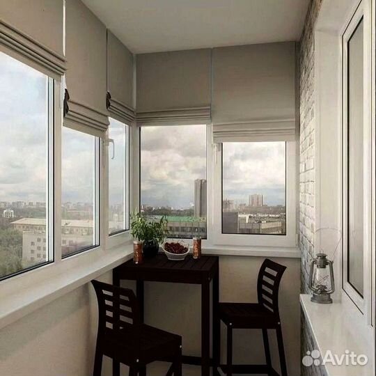 Остекление и отделка балкона под ключ. Рассрочка