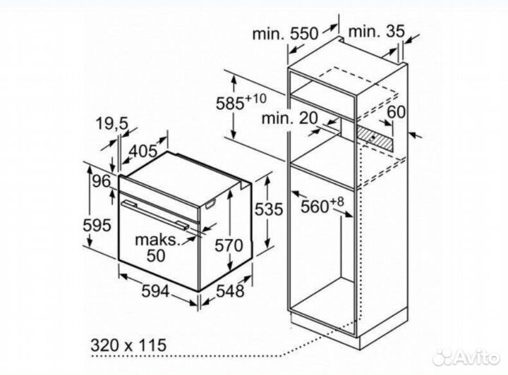 Духовой шкаф Электрический Bosch HBF113BR1S серебр