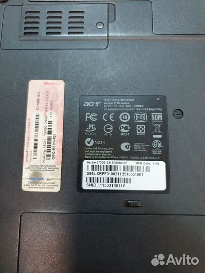 Ноутбук acer