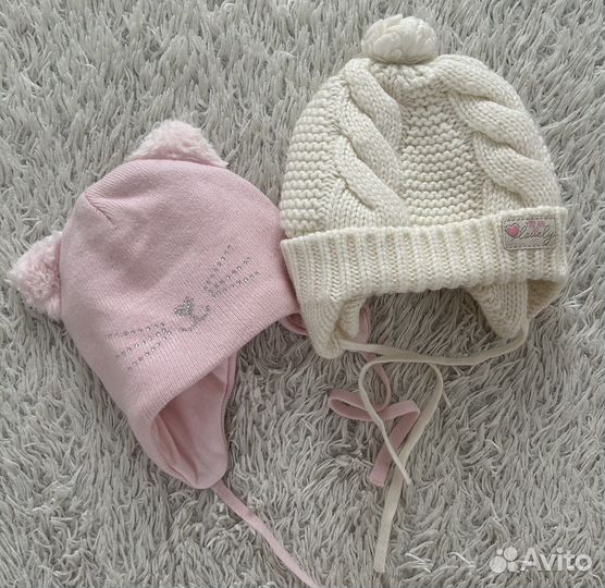 Шапочки на девочку осень - зима 46-48р