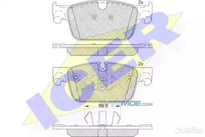 Колодки торм.диск. volvo S90 II (03/16) 182276 ice