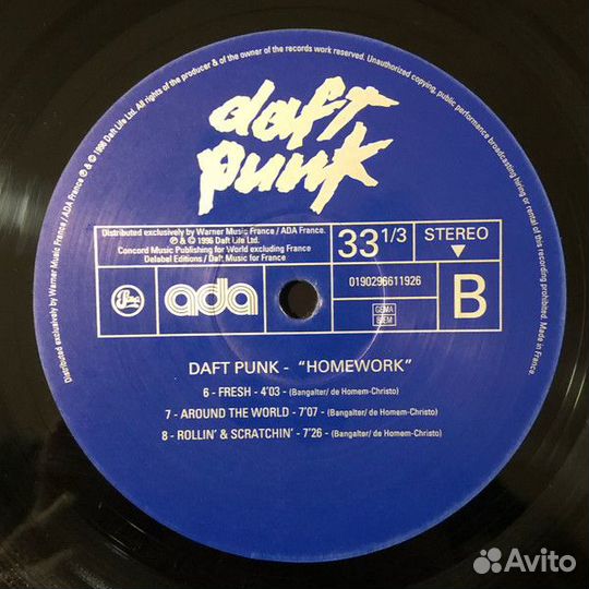 Виниловая пластинка Daft Punk - Homework (Black Vi