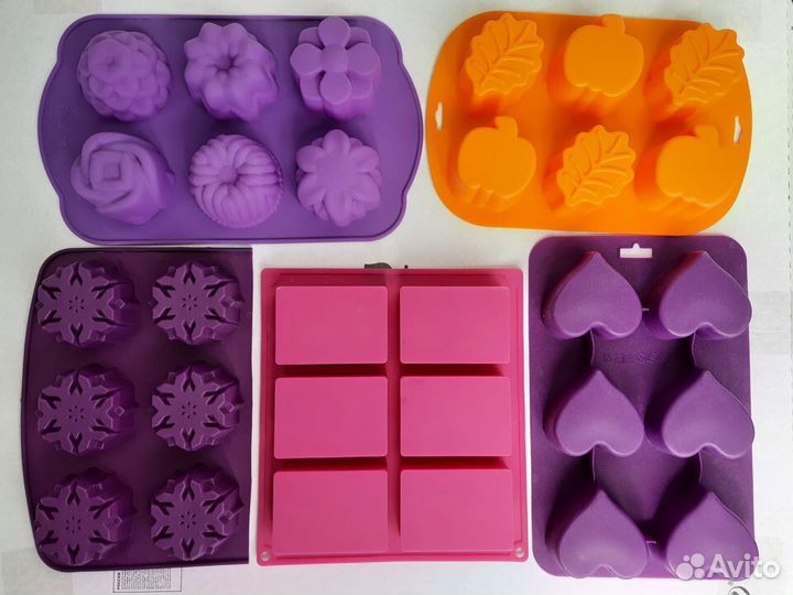 Силиконовые формы для мыла 5шт
