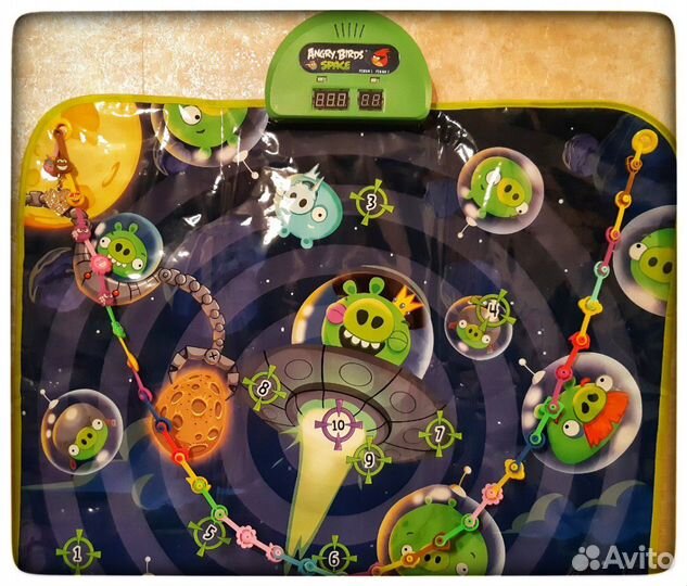 Развивающий музыкальный коврик-дартс Angry birds