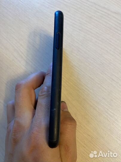 Чехол apple leather case iPhone XS синий кожаный