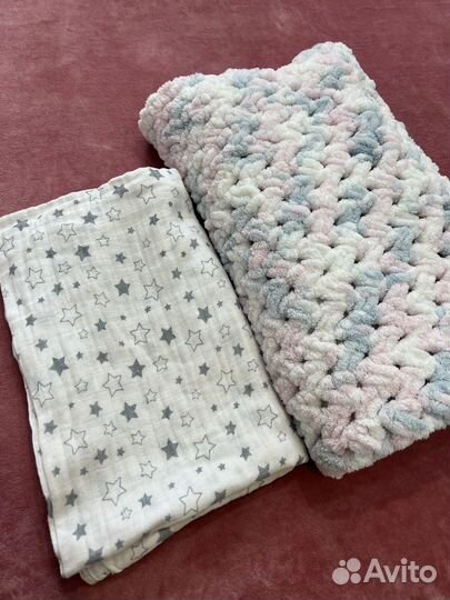 Плед и муслиновая пеленка