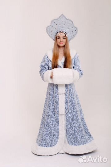 Костюм Снегурочки белый с вензелями 42-48 рр